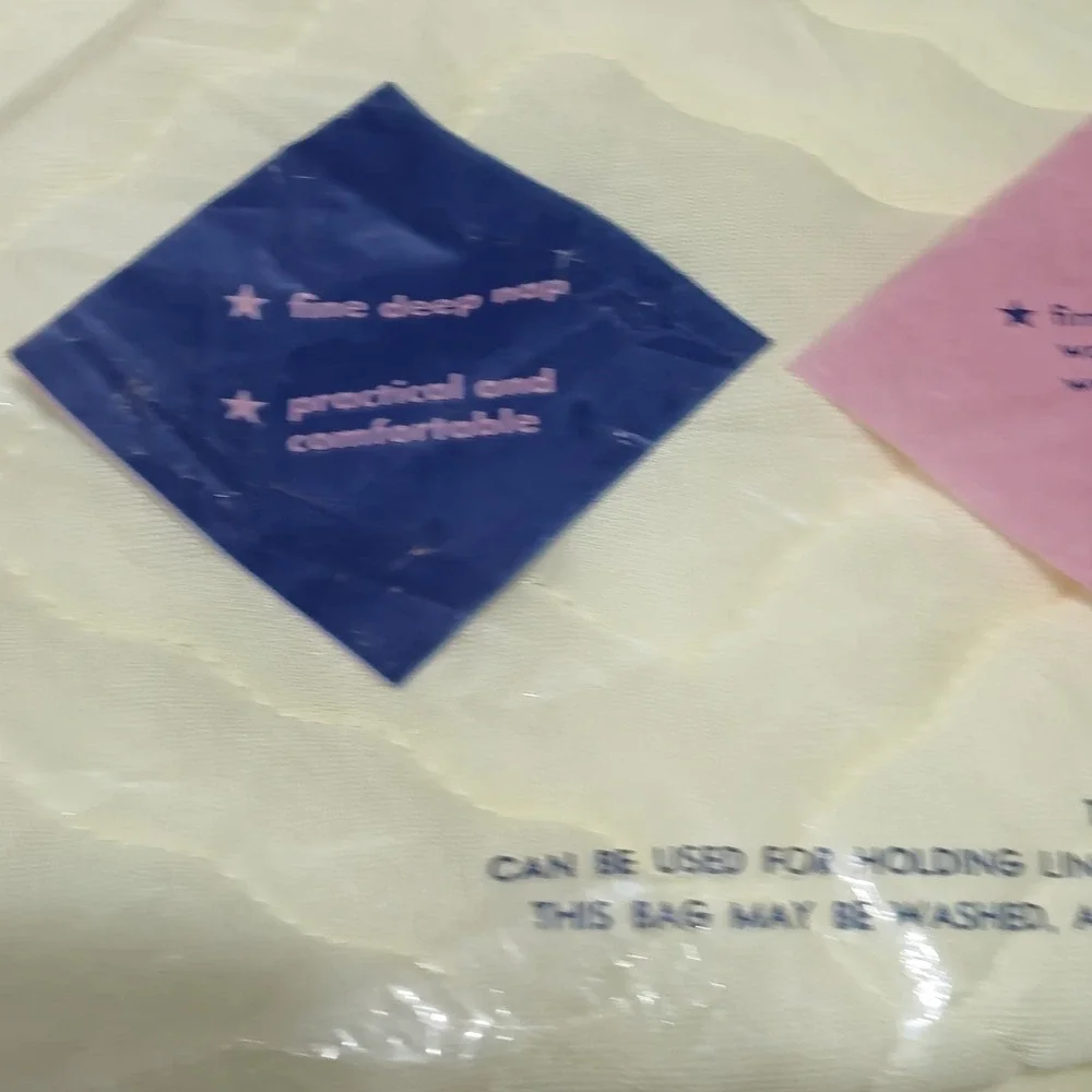 Vintage Baby Blanket Quilted Satin Trim  Yellow New Missing Tag Has Some Spots